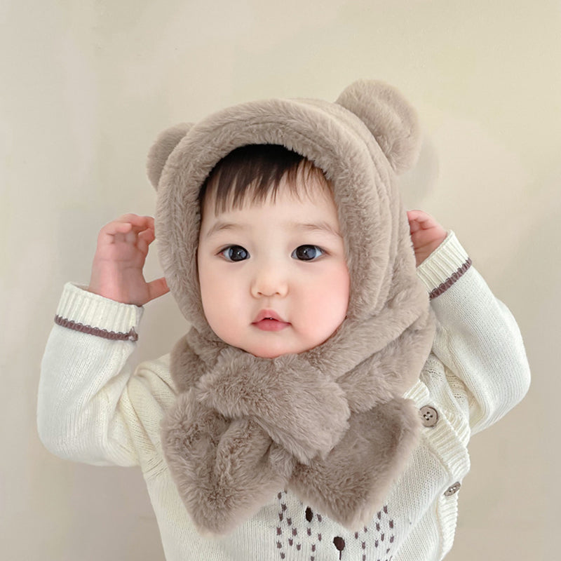 Baby Warm Hooded Hat | Cosy 2-in-1 Hood & Scarf Design