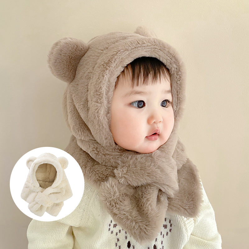 Baby Warm Hooded Hat | Cosy 2-in-1 Hood & Scarf Design