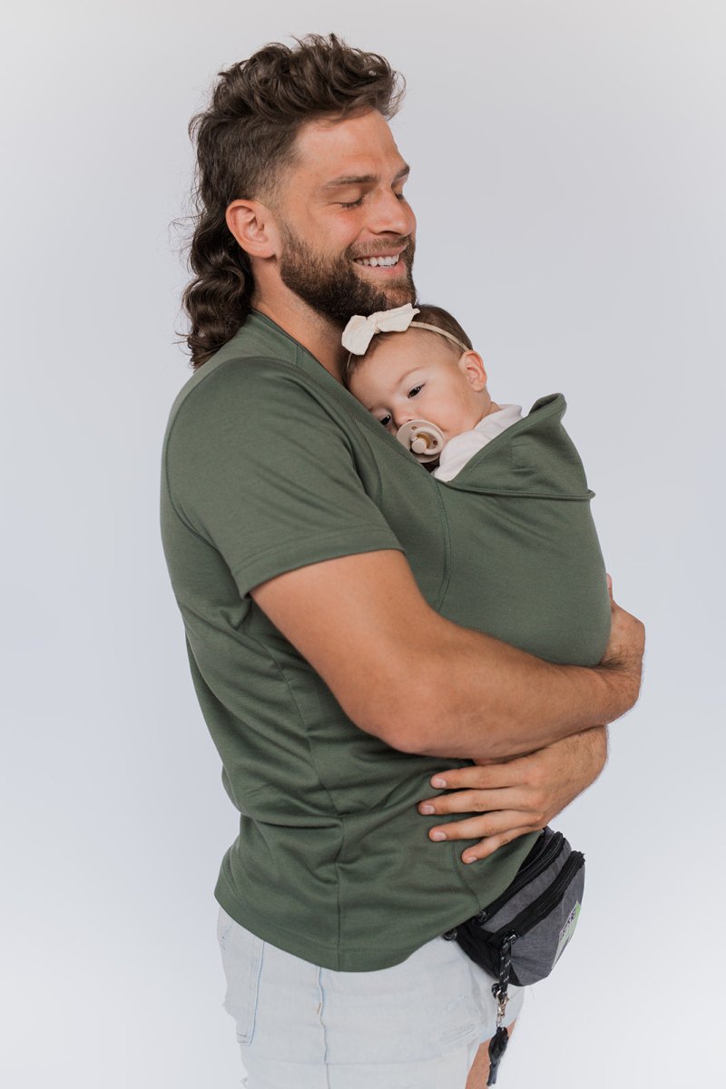 Baby Carrier T-Shirt – Black, Gray, or Army Green: Functional and Stylish for Active Parents 6