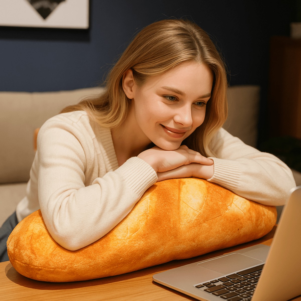 Baguette Plush Cushion | Printed Crust, Squashy Middle