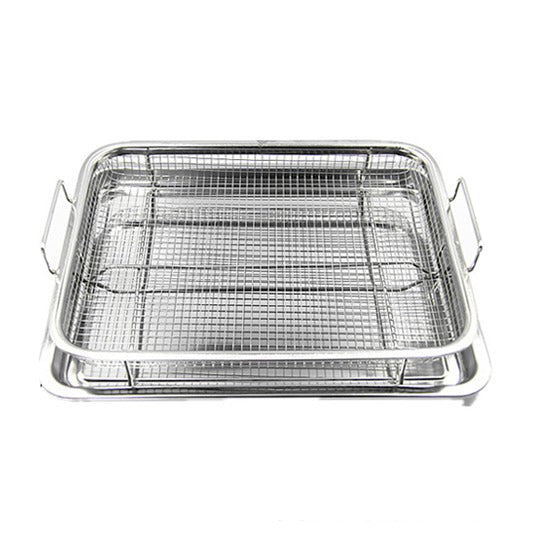 Baking Tray | Raised Drop-In Mesh Basket, Side Handles