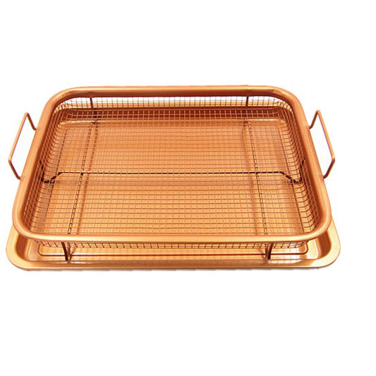 Baking Tray | Raised Drop-In Mesh Basket, Side Handles