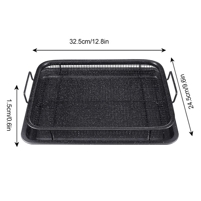 Baking Tray | Raised Drop-In Mesh Basket, Side Handles