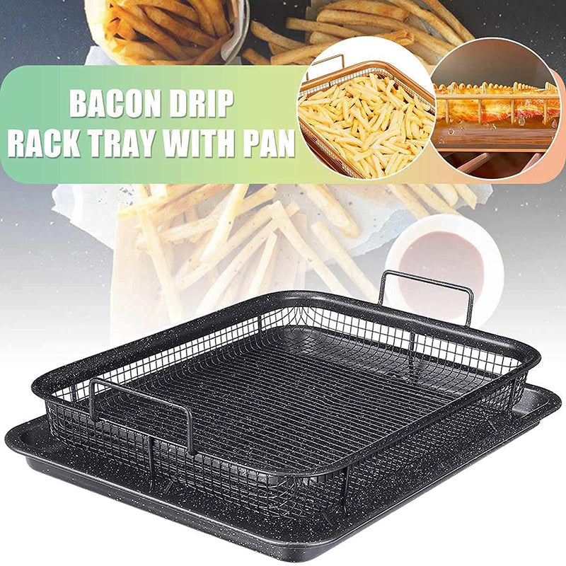 Baking Tray | Raised Drop-In Mesh Basket, Side Handles