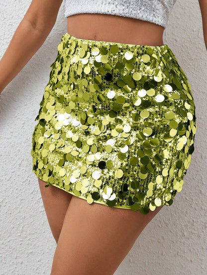 BamGleam | Black Sequin Mini Skirt – Bodycon Fit For Women 10
