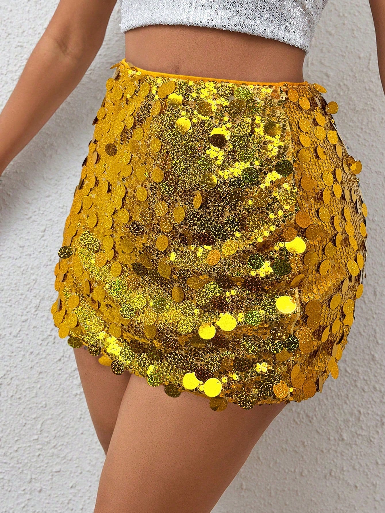 BamGleam | Black Sequin Mini Skirt – Bodycon Fit For Women 16