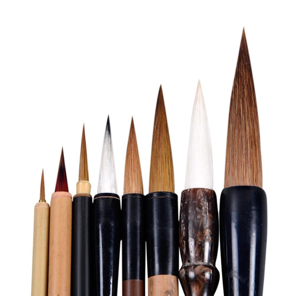Bamboo Calligraphy Brush Set | Sheep Hair Bristles, Storage Case Included | Multiple Sizes for Precise Writing & Painting