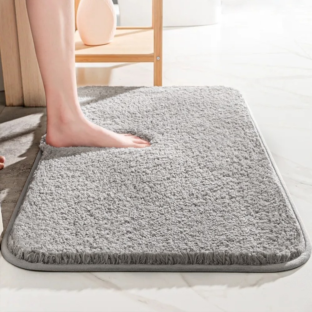 Bath Mat Non Slip | Deep Dense Pile, Bound Edge Finish