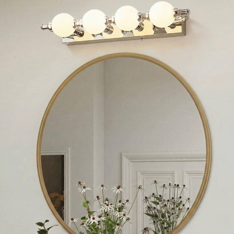 LED Globe Vanity Mirror Light | Hardwired Wall Fixture with 3 Colour Temperatures | Even 360-Degree Illumination for Bathrooms 1