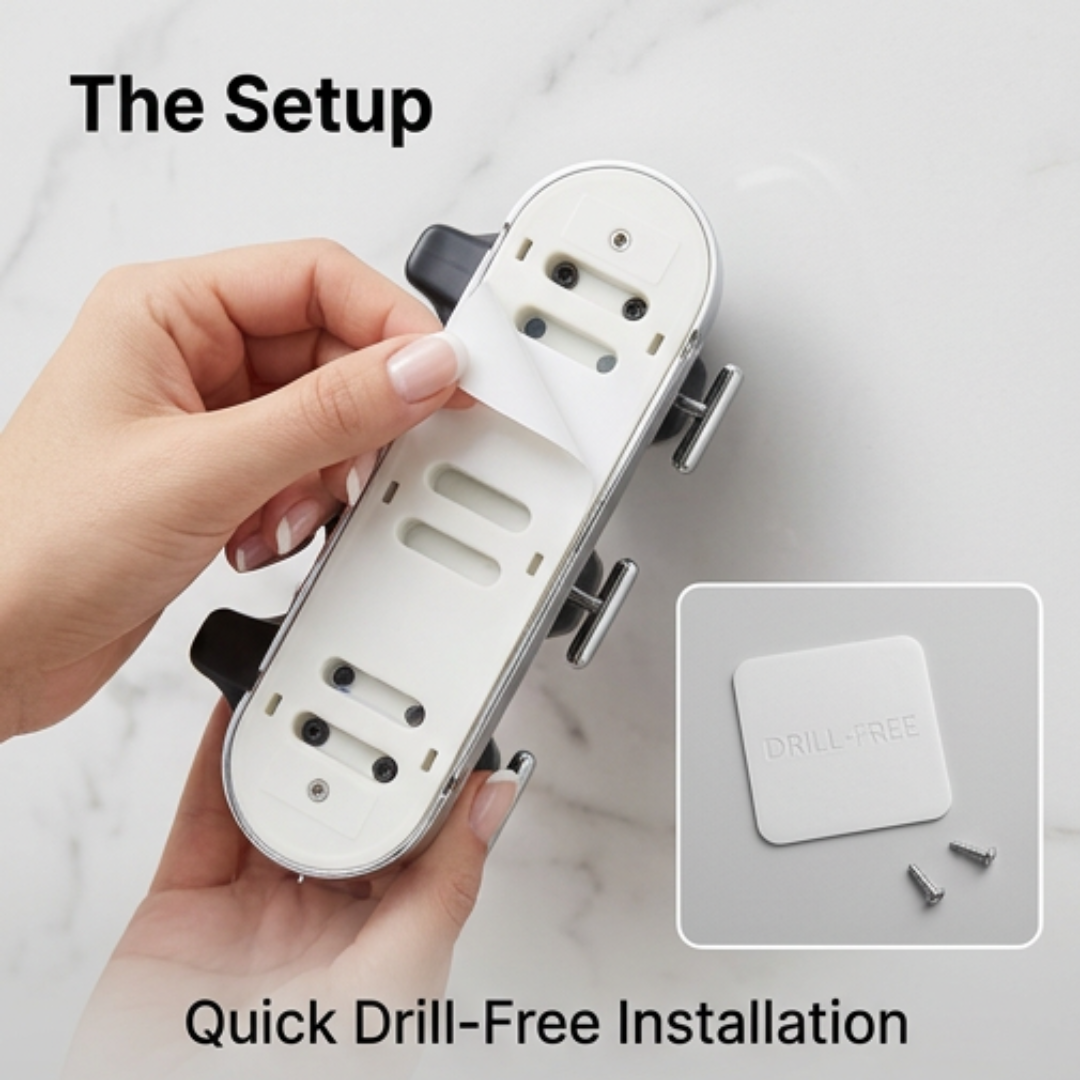 Bathroom Soap Dispenser | TidyWall Triple Wall-Mounted Pump Set
