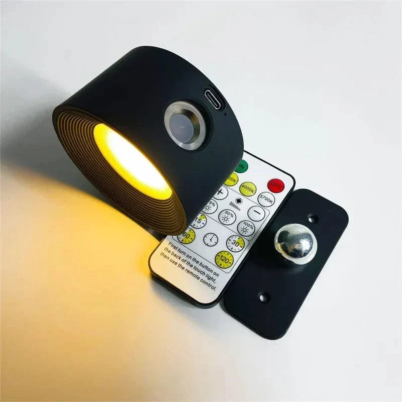 Battery Operated Wall Light ABS | Rechargeable 360° Adjustable with Touch or Remote Control | Wireless Modern Lighting