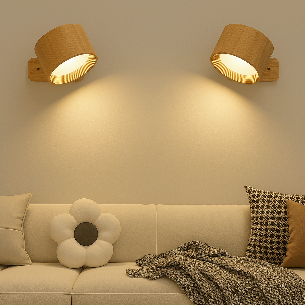 Battery Operated Wall Light ABS | Rechargeable 360° Adjustable with Touch or Remote Control | Wireless Modern Lighting