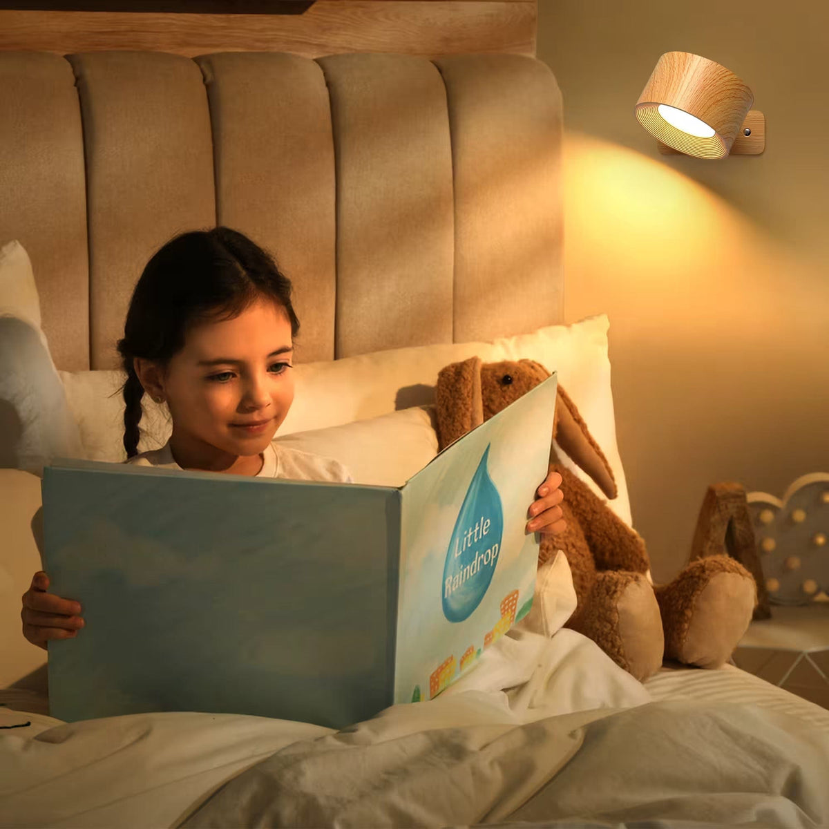 Battery Operated Wall Light ABS | Rechargeable 360° Adjustable with Touch or Remote Control | Wireless Modern Lighting