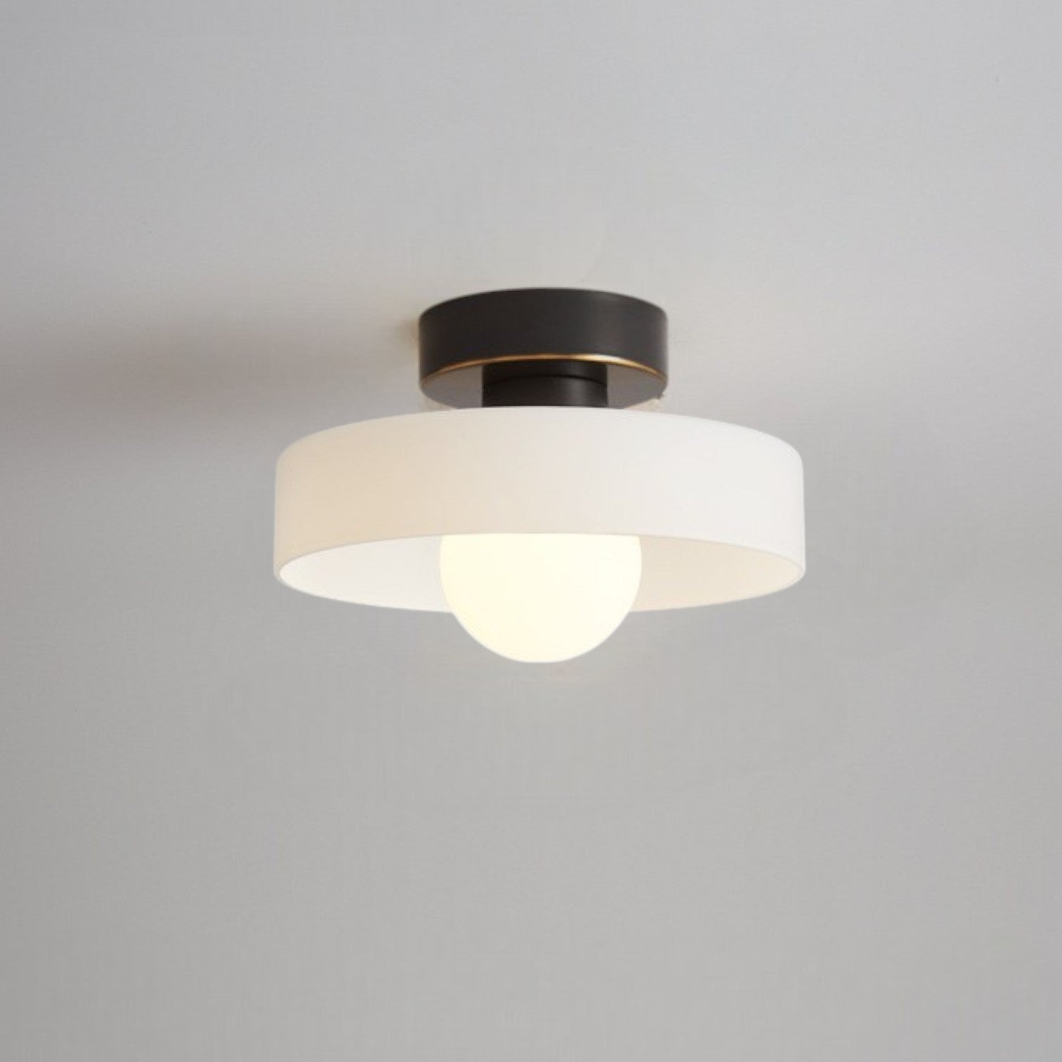 Brassova | Geometric Modern Brass Glass Flush Mount Ceiling Light