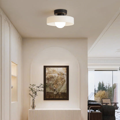 Bauhaus | Modern Flush Mount Ceiling Light – Geometric Brass & Glass Design 1