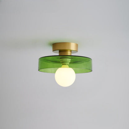 Bauhaus | Modern Flush Mount Ceiling Light – Geometric Brass & Glass Design 11