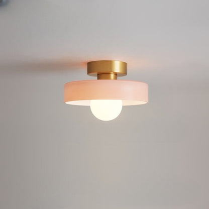 Bauhaus | Modern Flush Mount Ceiling Light – Geometric Brass & Glass Design 13