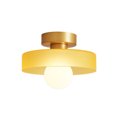 Bauhaus | Modern Flush Mount Ceiling Light – Geometric Brass & Glass Design 6