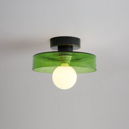 Bauhaus | Modern Flush Mount Ceiling Light – Geometric Brass & Glass Design 8