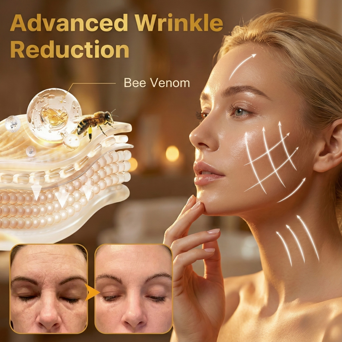Bee Venom Firming Face Cream | 20 g Jar, Daily Use for All Skin Types | Hydrates, Smooths Fine Lines and Softens Skin
