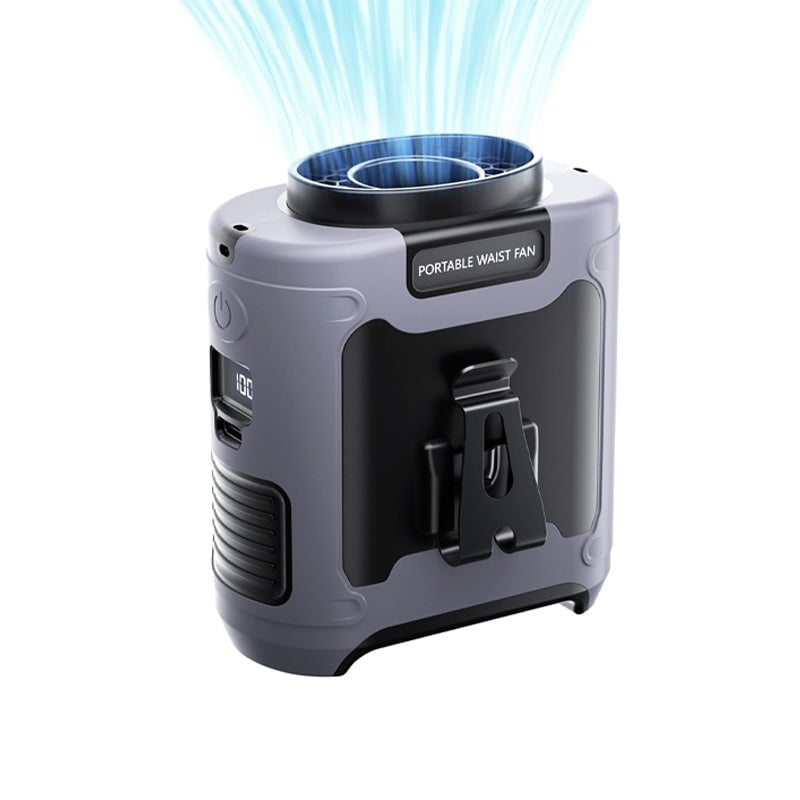 Belt Clip Fan Portable | Adjustable Speed USB Rechargeable Battery | Hands-Free Cooling for Hours of Outdoor Comfort