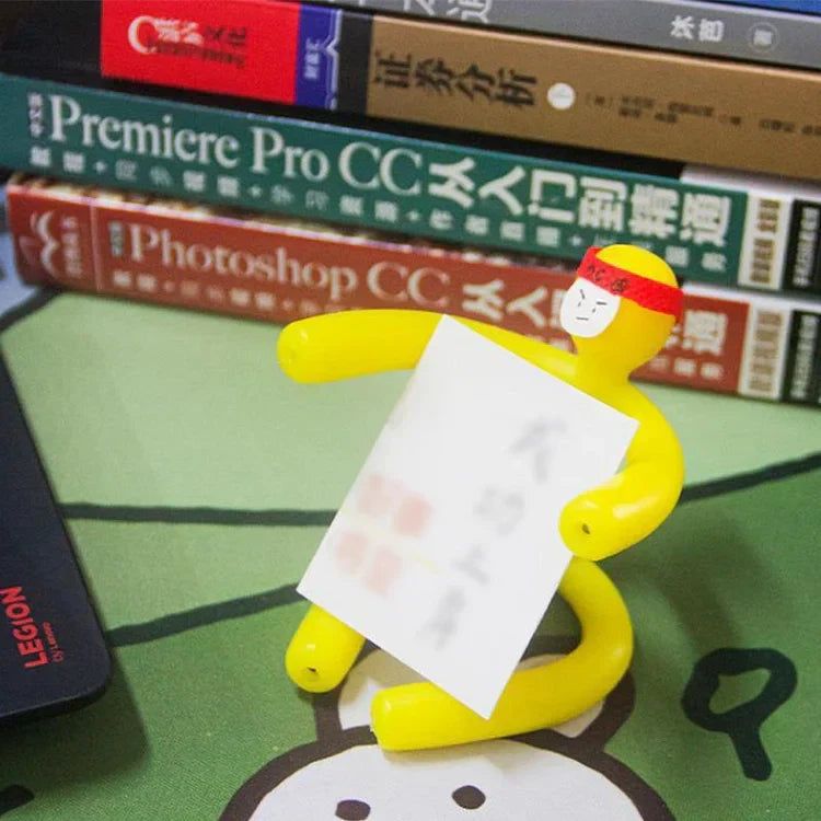 Bendable Figure Toy TPE | Suction Cup & Magnet Base | Flexible Phone, Pen & Jewellery Holder for Any Desk or Workspace