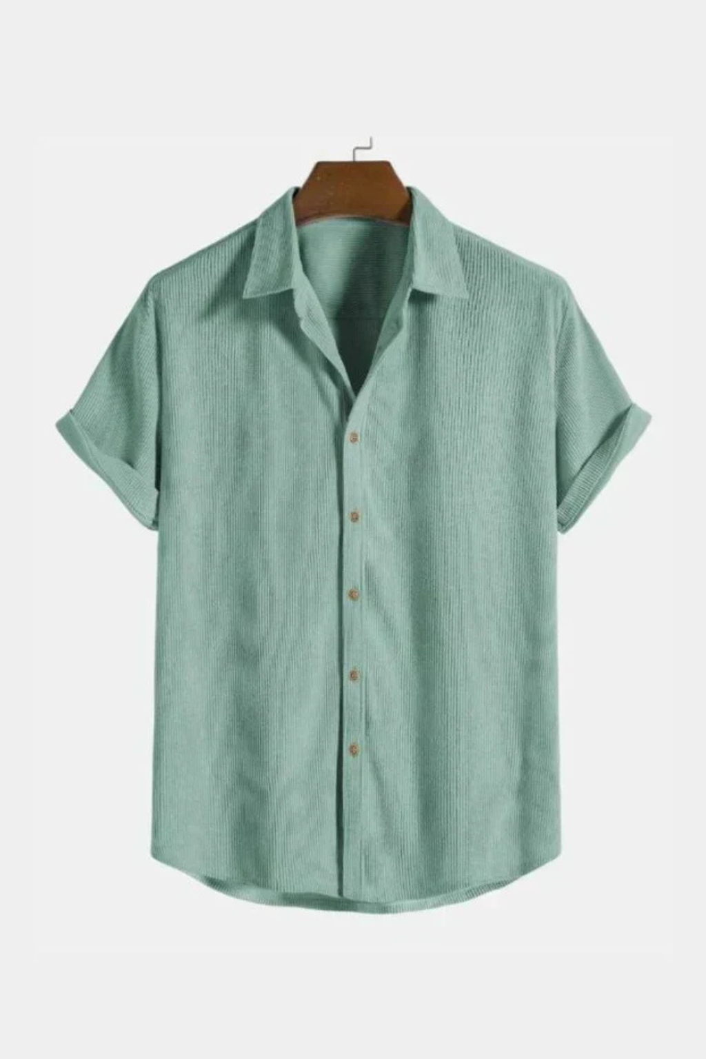 Bennett | Men's Shirt - Textured Camp Collar, Short Sleeve Design 3
