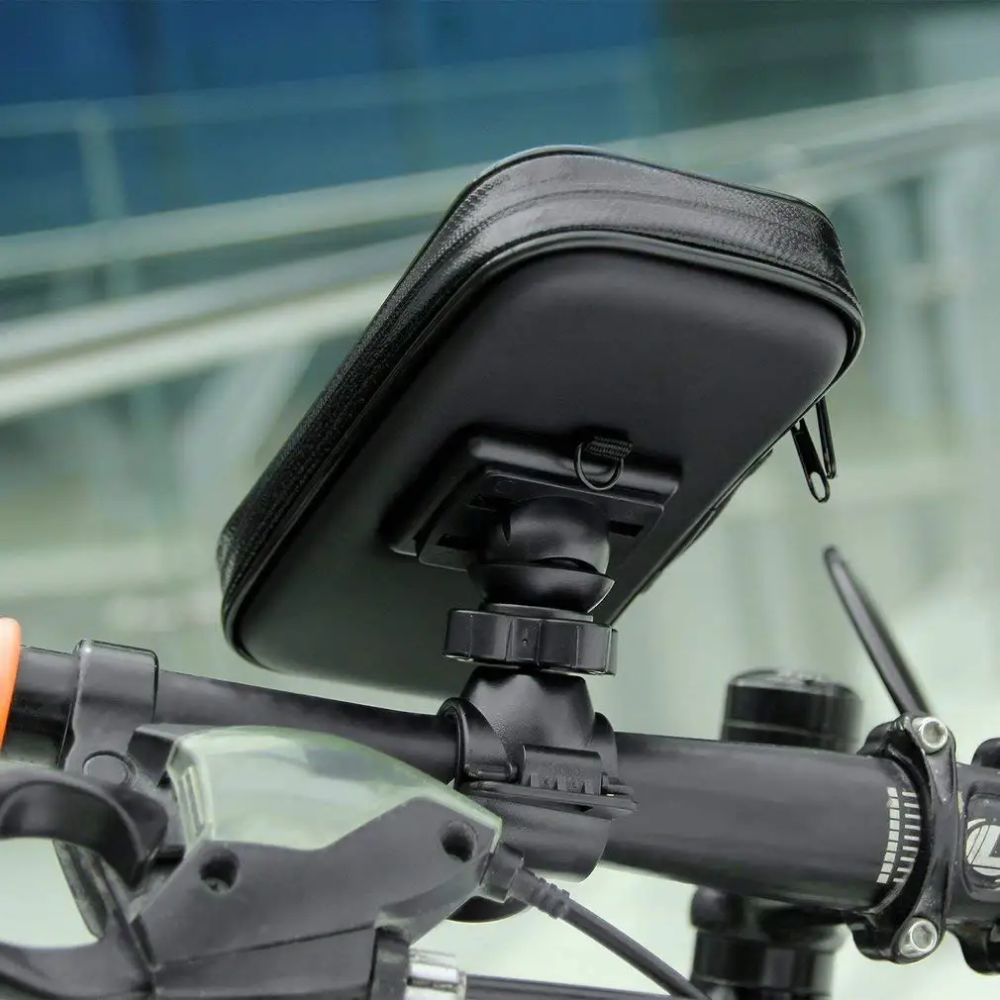 Bike Phone Mount Handlebar Holder | Fits 17–30mm Tubes, Phones Up To 6.3 Inch | Waterproof & Secure Grip For Every Ride