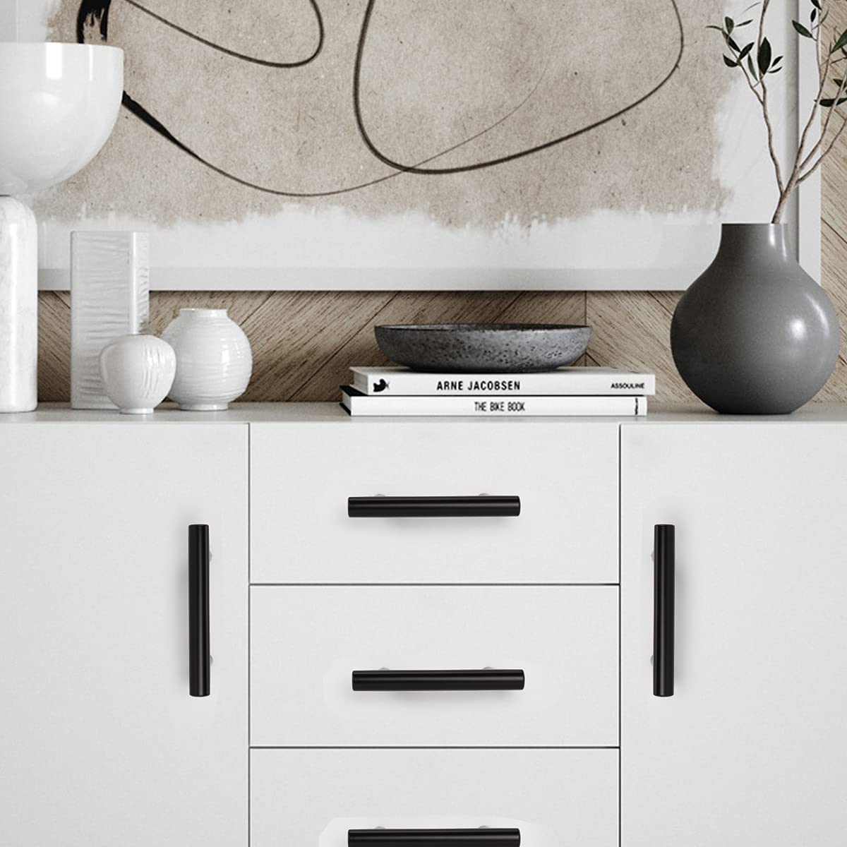 Black Stainless Steel Kitchen Handles – Modern Design for Home Cabinets 4