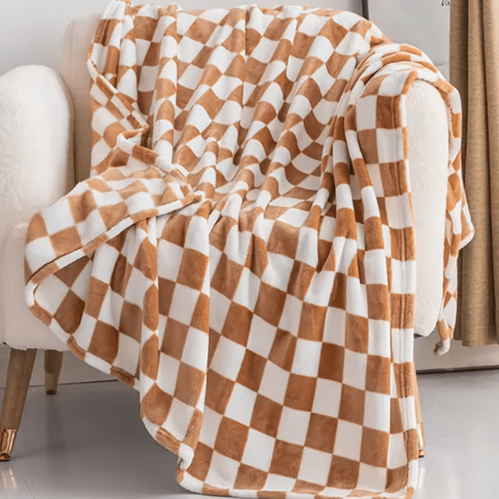 Blanket | Bold Checkerboard On A Soft Brushed Pile