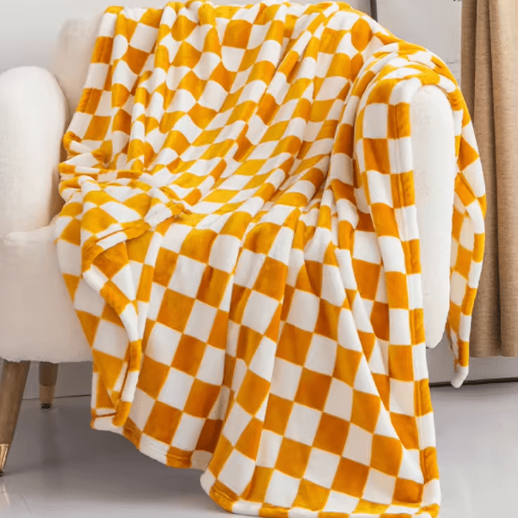 Blanket | Bold Checkerboard On A Soft Brushed Pile