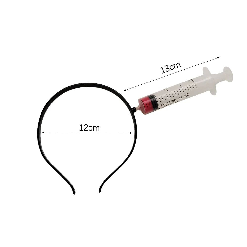 Bloody Weapon Halloween Headband | Fake Axe, Saw & Knife Horror Prop | Lightweight Slip-On Costume Accessory for Parties