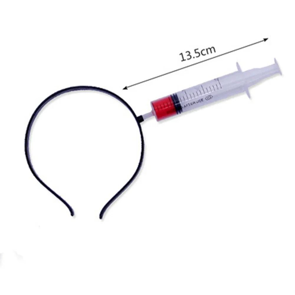 Bloody Weapon Headband Halloween Prop | Head-Through Optical Illusion Design | Lightweight Reusable Costume Accessory