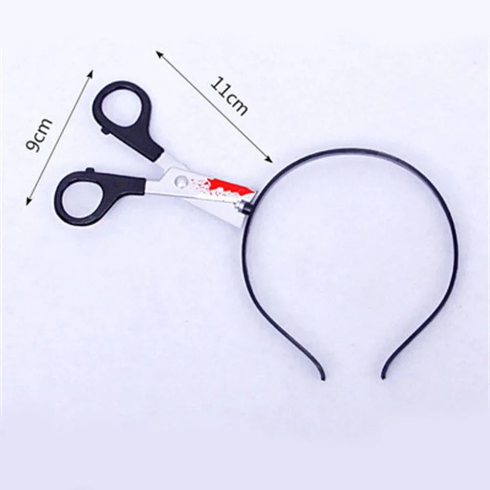 Bloody Weapon Headband Halloween Prop | Head-Through Optical Illusion Design | Lightweight Reusable Costume Accessory