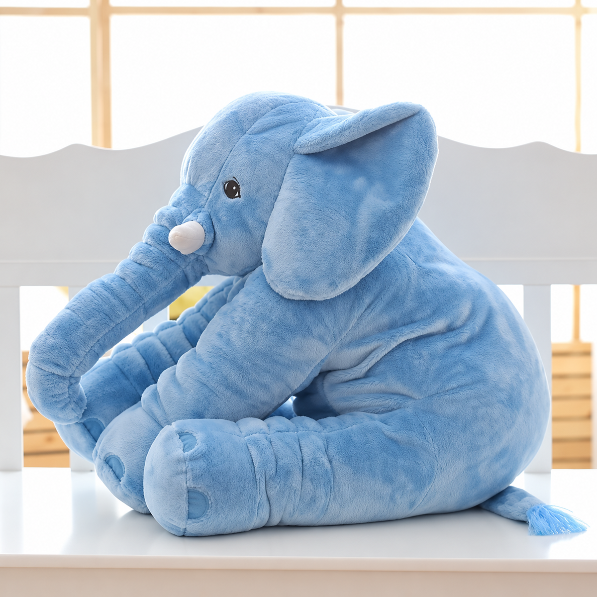 Elephant Pillow Soft Toy Plush | Soft Huggable Design for Cot or Bed | Comforting Companion for Babies and Kids