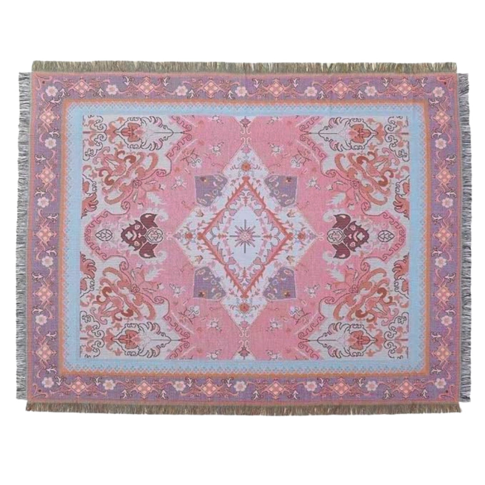BohoChic | Throw Blanket – Reversible Aztec Tapestry Design 5