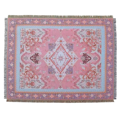 BohoChic | Throw Blanket – Reversible Aztec Tapestry Design 5