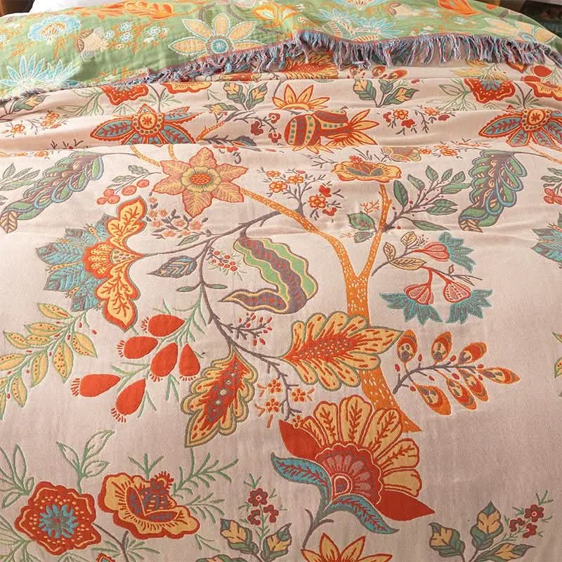 BohoWeave – Cotton Reversible Blanket with Jacquard Pattern 4