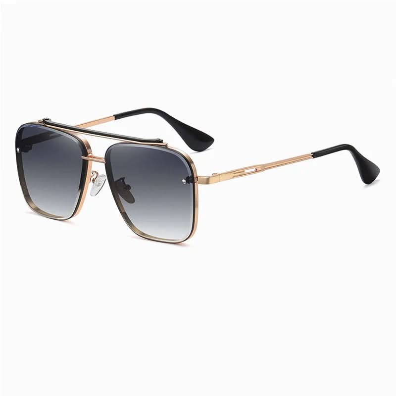 BoldStyle | Men's Sunglasses with Gradient Lenses - Large Metal Frame Design