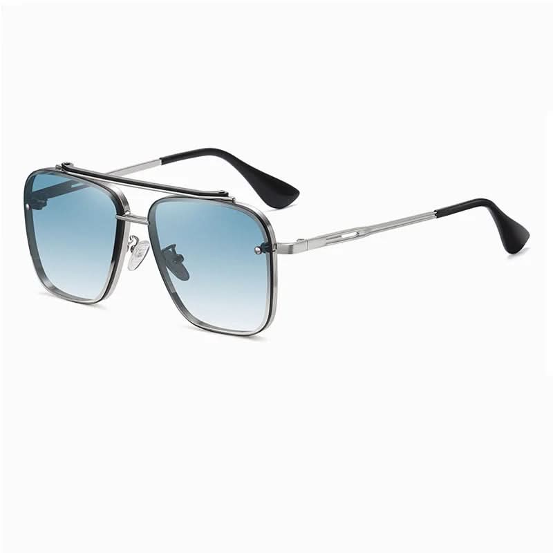 BoldStyle | Men's Sunglasses with Gradient Lenses - Large Metal Frame Design