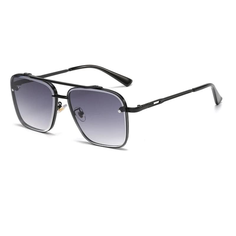 BoldStyle | Men's Sunglasses with Gradient Lenses - Large Metal Frame Design