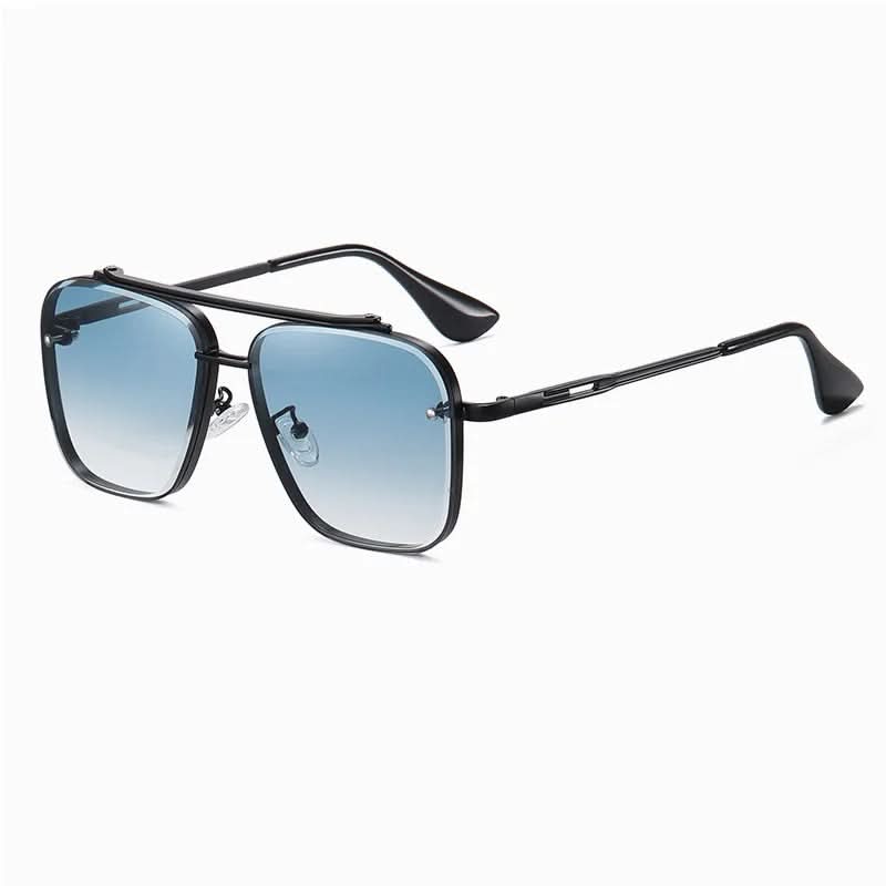 BoldStyle | Men's Sunglasses with Gradient Lenses - Large Metal Frame Design