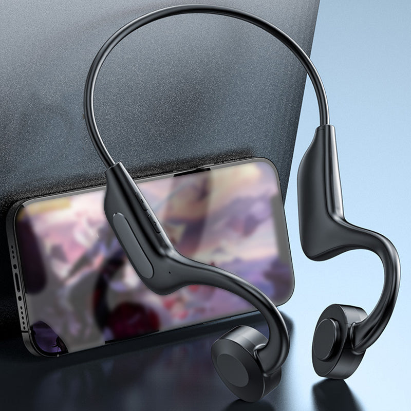 Bone Conduction Headphones Bluetooth 5.2 | Open-Ear Wireless Design for Glasses | 13 Hours Playtime, Sweatproof