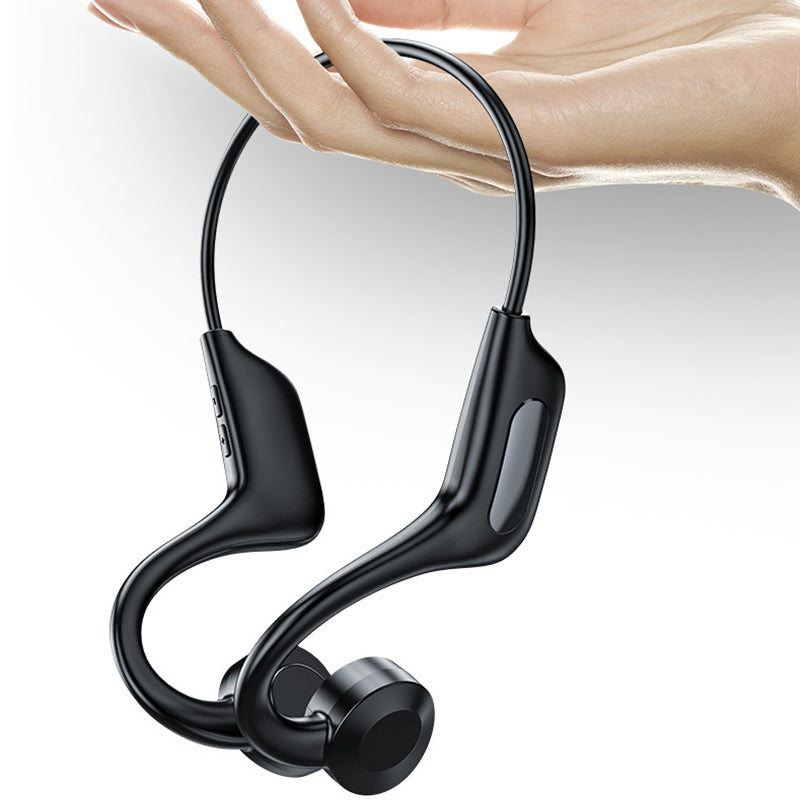 Bone Conduction Headphones Bluetooth 5.2 | Open-Ear Wireless Design for Glasses | 13 Hours Playtime, Sweatproof