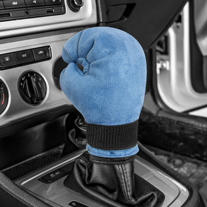 Boxing Glove Shift Knob Cover Suede | Sporty Boxing Glove Design for Gear Stick | Soft Comfortable Grip Universal Fit