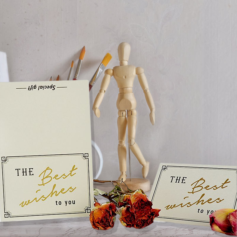 Bronzing Greeting Cards Set with Envelopes | 7 Assorted Messages | Ideal for Birthdays, Thank You & Celebrations