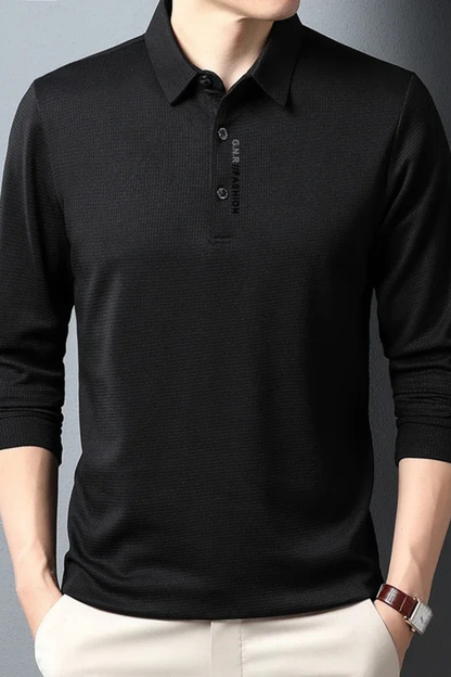 Bryn | Men's Polo Shirt - Textured Cotton Fabric, Short Sleeve Design 1
