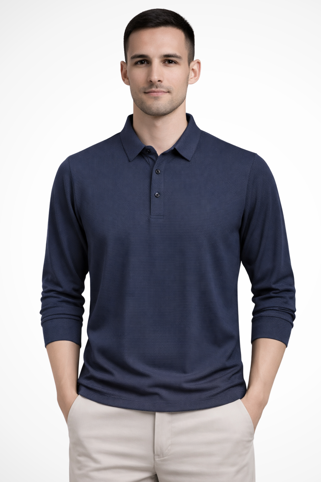 Bryn | Men's Polo Shirt - Textured Cotton Fabric, Short Sleeve Design 10