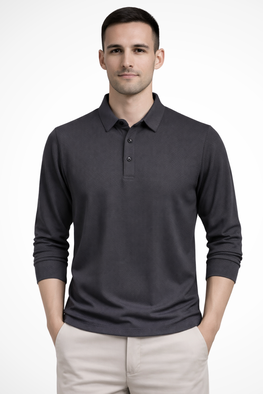 Bryn | Men's Polo Shirt - Textured Cotton Fabric, Short Sleeve Design 6