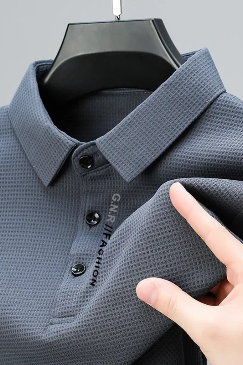 Bryn | Men's Polo Shirt - Textured Cotton Fabric, Short Sleeve Design 8